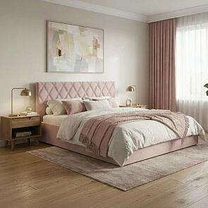 Кровать Fresco с бельевым ящиком Ultra Розовый мусс 120-200