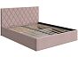 Кровать Fresco с бельевым ящиком велюр ultra розовый мусс 1200x2000, изголовье мягкое