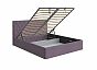 Кровать Fresco с бельевым ящиком велюр ultra сливовый 1400x2000, изголовье мягкое