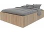 Кровать Илга без обивки дуб сонома без П/М 1600x2000, изголовье жесткое