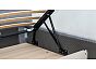 Кровать Миа рогожка браво грей 1800x2000, изголовье мягкое