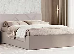 Кровать Лима велюр бежевый 1800x2000, изголовье мягкое