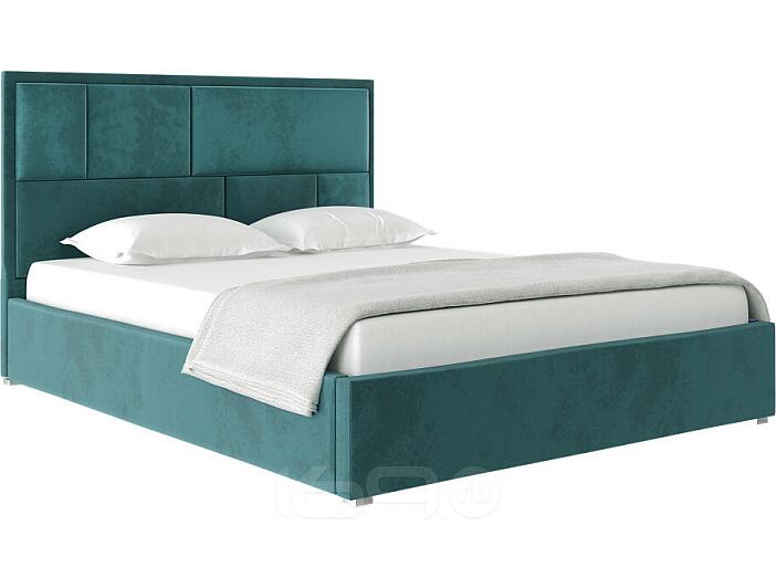 Кровать Madison велюр бирюзовый 1600x2000, изголовье мягкое
