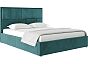 Кровать Madison велюр бирюзовый 1600x2000, изголовье мягкое
