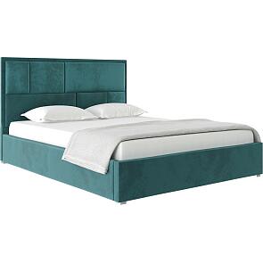 Кровать Madison велюр бирюзовый 1600x2000, изголовье мягкое