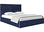 Кровать Madison велюр индиго 1600x2000, изголовье мягкое