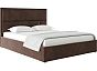 Кровать Madison велюр шоколад 1600x2000, изголовье мягкое