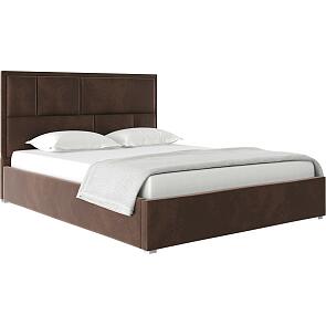 Кровать Madison велюр шоколад 1600x2000, изголовье мягкое