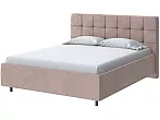Кровать Nety без основания велюр teddy 014 шоколадный бисквит без П/М 1600x2000, без ортопедического основания, изголовье мягкое