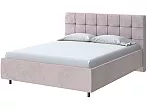 Кровать Nety без основания велюр teddy 306 лунный без П/М 2000x2000, без ортопедического основания, изголовье мягкое