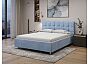 Кровать Nety без основания велюр teddy 311 небесно-голубой без П/М 1400x2000, без ортопедического основания, изголовье мягкое