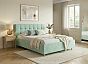 Кровать Nety без основания велюр teddy 337 мятный 1200x2000, изголовье мягкое