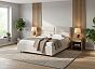 Кровать Pado велюр gratta 1 шампань 1200x2000, изголовье мягкое