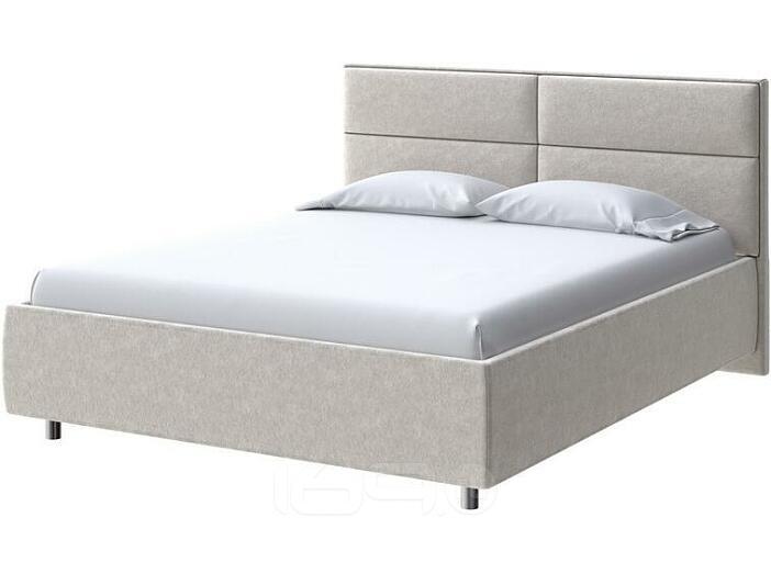 Кровать Pado велюр gratta 1 шампань 1600x2000, изголовье мягкое
