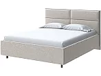 Кровать Pado велюр gratta 1 шампань без П/М 180x200, без ортопедического основания, изголовье мягкое