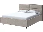 Кровать Pado велюр gratta 2 латте без П/М 160x200, без ортопедического основания, изголовье мягкое