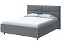 Кровать Pado велюр gratta 4 серый космос 1200x2000, изголовье мягкое
