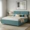 Кровать Pado велюр gratta 5 морская лагуна без подъёмного механизма 1200x2000, без ортопедического основания, изголовье мягкое