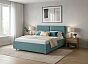 Кровать Pado велюр gratta 5 морская лагуна 1200x2000, изголовье мягкое