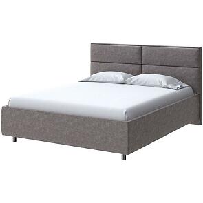 Кровать Pado велюр gratta 7 жареный миндаль 1400x2000, изголовье мягкое