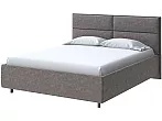 Кровать Pado велюр gratta 7 жареный миндаль без П/М 160x200, без ортопедического основания, изголовье мягкое
