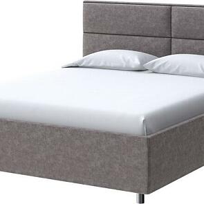 Кровать Pado велюр gratta 7 жареный миндаль 1800x2000, изголовье мягкое
