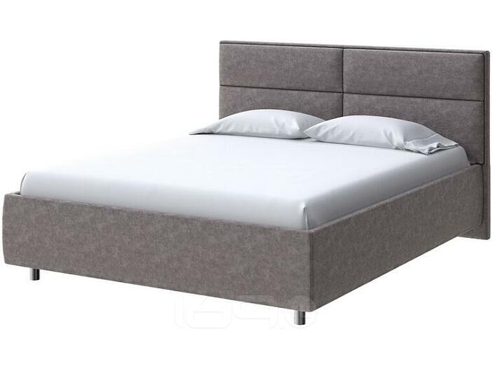 Кровать Pado велюр gratta 7 жареный миндаль 800x2000, изголовье мягкое
