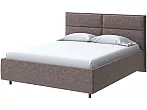 Кровать Pado велюр gratta 8 брауни без П/М 180x200, без ортопедического основания, изголовье мягкое