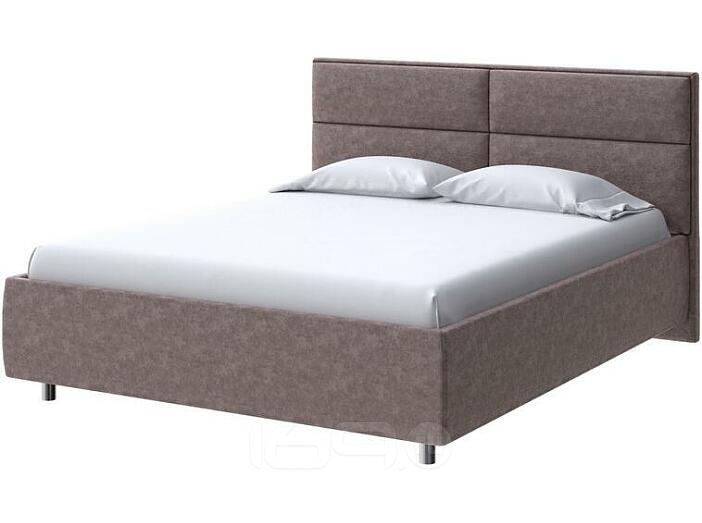 Кровать Pado велюр gratta 8 брауни 900x2000, изголовье мягкое