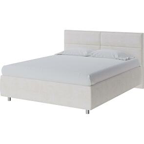 Кровать Pado велюр лофти лён 1400x2000, изголовье мягкое