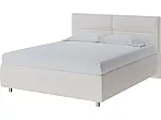 Кровать Pado велюр лофти лён без П/М 80x200, без ортопедического основания, изголовье мягкое