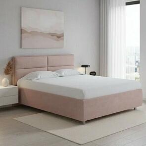 Кровать Pado велюр лофти мокко без подъёмного механизма 1200x2000, без ортопедического основания, изголовье мягкое