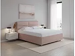 Кровать Pado велюр лофти мокко без П/М 120x200, без ортопедического основания, изголовье мягкое