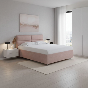 Кровать Pado велюр лофти мокко 1200x2000, изголовье мягкое