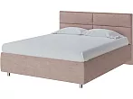 Кровать Pado велюр лофти мокко без П/М 180x200, без ортопедического основания, изголовье мягкое