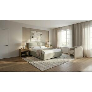 Кровать Pado велюр лофти олива без подъёмного механизма 2000x2000, без ортопедического основания, изголовье мягкое