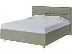 Кровать Pado велюр лофти олива без П/М 90x200, без ортопедического основания, изголовье мягкое
