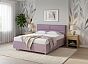 Кровать Pado велюр лофти слива 1200x2000, изголовье мягкое