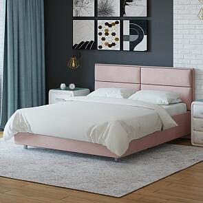 Кровать Pado велюр ultra розовый мусс 1200x2000, изголовье мягкое