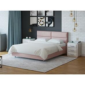 Кровать Pado велюр ultra розовый мусс 1600x2000, изголовье мягкое
