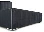 Кровать Пассаж велюр серый 1600x2000, изголовье мягкое