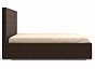 Кровать Пассаж велюр коричневый 1800x2000, изголовье мягкое
