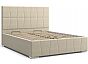Кровать Пассаж велюр бежевый 1800x2000, изголовье мягкое