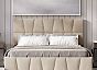 Кровать Пассаж велюр бежевый 1800x2000, изголовье мягкое