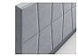 Кровать Пассаж велюр серый 1800x2000, изголовье мягкое