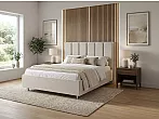 Кровать Routa велюр gratta 1 шампань без П/М 160x200, без ортопедического основания, изголовье мягкое