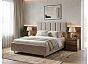 Кровать Routa велюр gratta 2 латте 1200x2000, изголовье мягкое