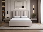 Кровать Routa велюр gratta 2 латте без П/М 180x200, без ортопедического основания, изголовье мягкое