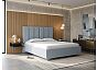Кровать Routa велюр gratta 3 утренний туман 1400x2000, изголовье мягкое