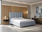 Кровать Routa велюр gratta 3 утренний туман без П/М 140x200, без ортопедического основания, изголовье мягкое